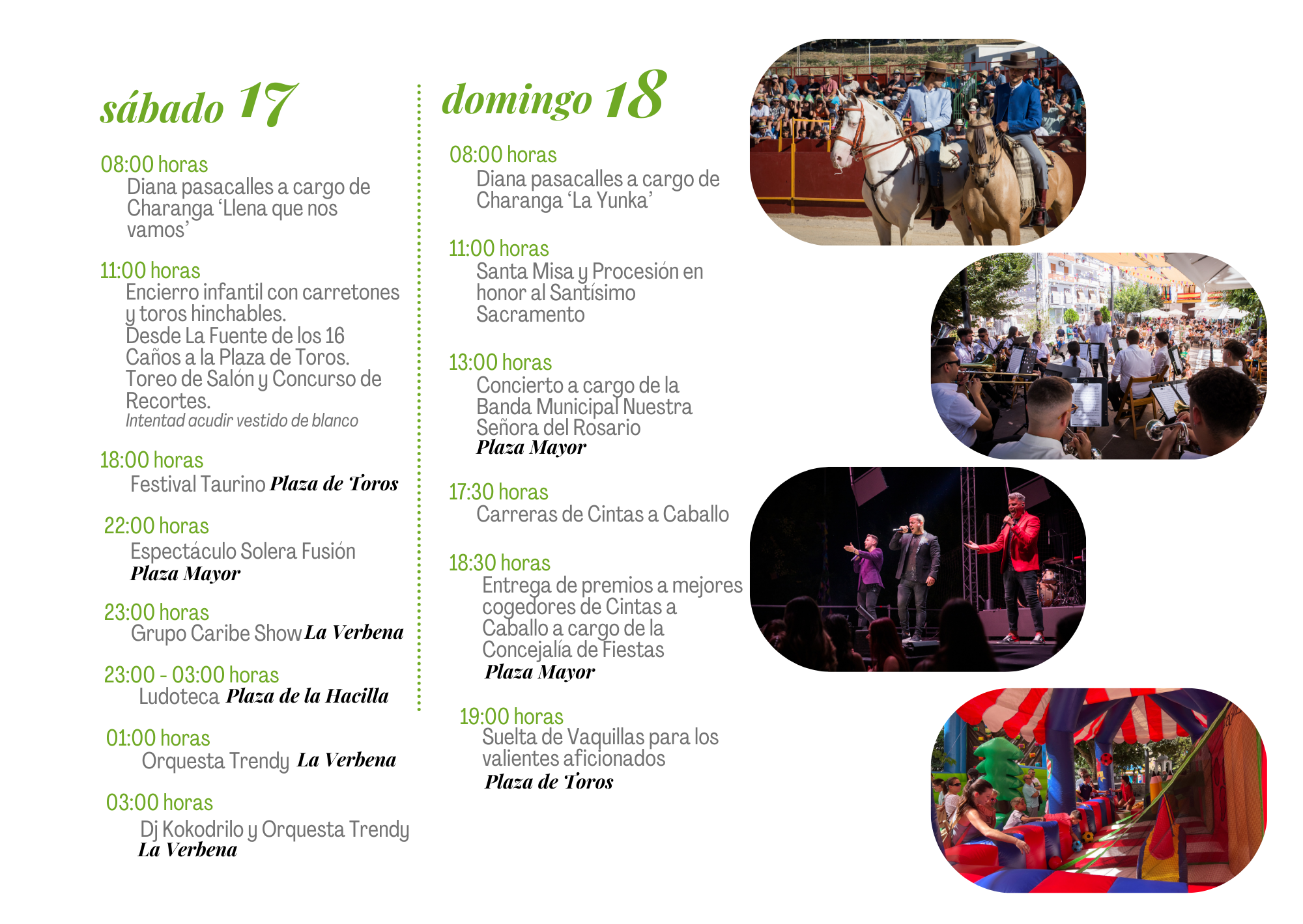 Fiestas Patronales 2024 – Sábado 17